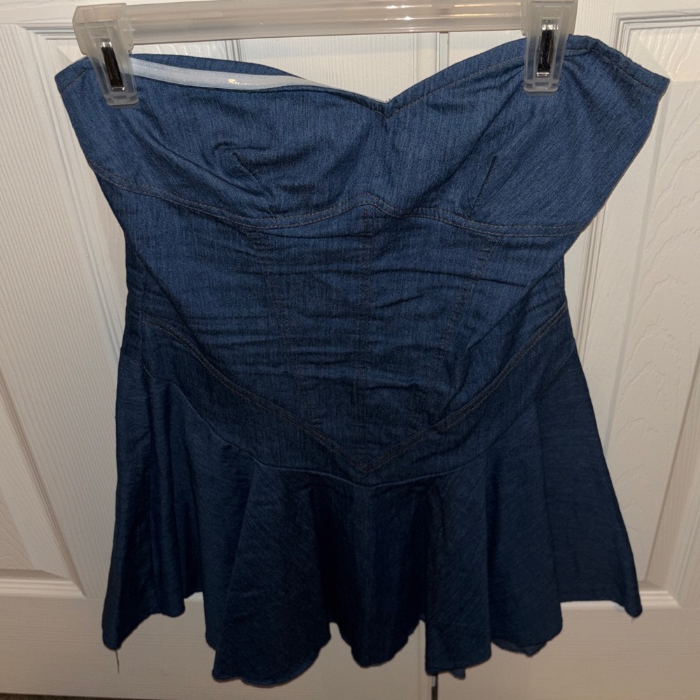 Strapless Denim Dress